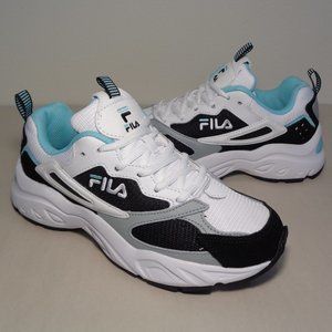 Fila Size 8 M ENVIZION White Black Mint Leather Mesh Sneakers New Women's Shoes